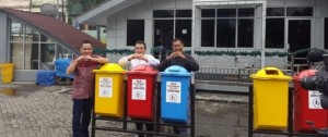 penyaluran tempat sampah