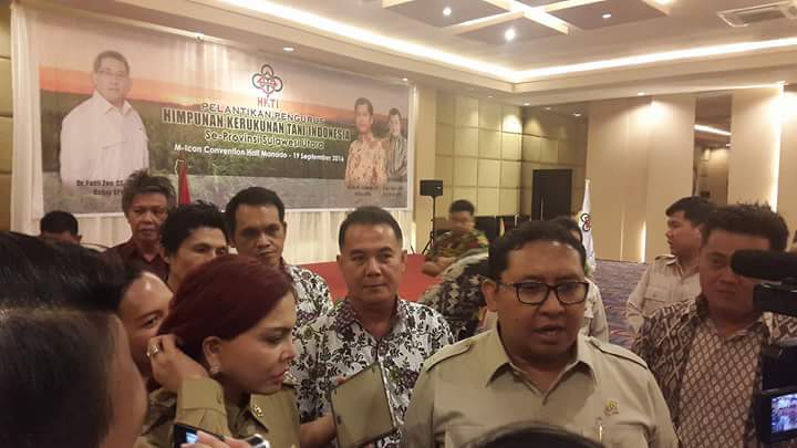 Dilantik Fadly Zon, Frato Ketua HKTI Minsel