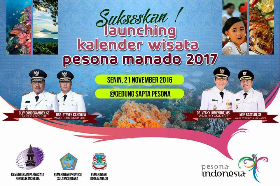 Besok, Launching Kalender Wisata Pesona Manado