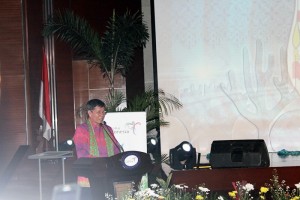 Walikota Manado, GS Vicky Lumentut saat Launching Kalender Iven Pesona Wisata Manado 2017 di Gedung Sapta Pesona Kementerian Pariwisata RI, Senin (21/11/2016)