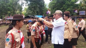 Wabup Lengkong Buka Perkemahan Pramuka Sakawira Kartika 06 Airmadidi