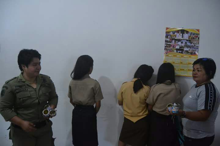 Asyik Pesta Ehabon, Tiga Siswi SMP Amurang Diamankan Satpol – PP