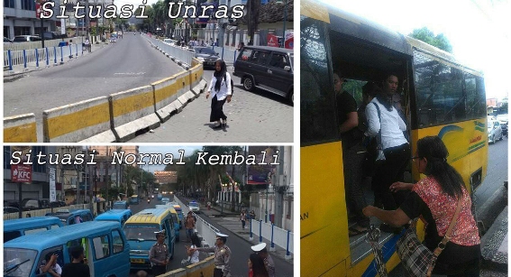 Sopir Mikrolet Demo, Ini Komentar Netizen Support Bus Dalam Kota di Manado