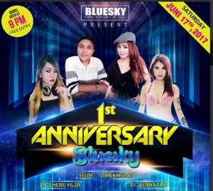 Dua Dj Cantik dan Sexy Bakal Hebohkan Malam HUT Ke-1 Blue Sky Club