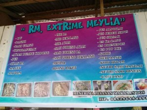 Rumah Makan Extrim Meylia Jual Berbagai Macam Makanan