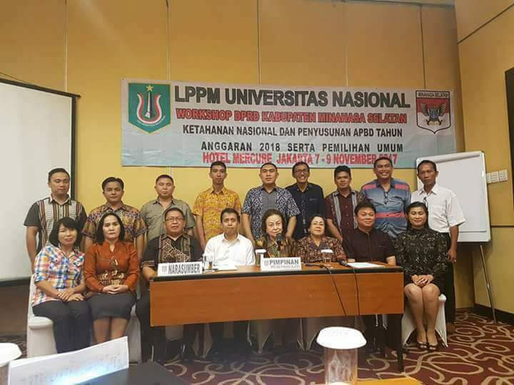 DPRD Minsel Gelar Workshop Bersama LPPM Universitas Nasional di Jakarta