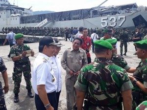 GSVL Ikut Sambut TNI-AD Penjaga Perbatasan RI-Timor Leste di Pelabuhan Bitung