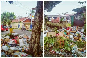 Tebar Aroma Busuk, Tumpukan Sampah di Depan Kantor Lurah Ranoyapo Dikeluhkan