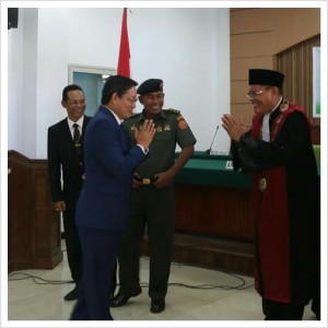 Walikota Hadiri Pelantikan Ketua Pengadilan Negeri Manado
