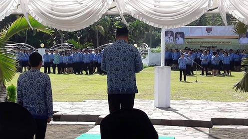 Gelar Upacara HUT Korpri Ke-47 dan PGRI Ke-73, Ini Pesan Sekda Minsel