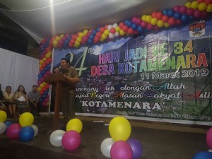 Lumapow Wakili Bupati Minsel Hadiri HUT Desa Kotamenara ke- 34