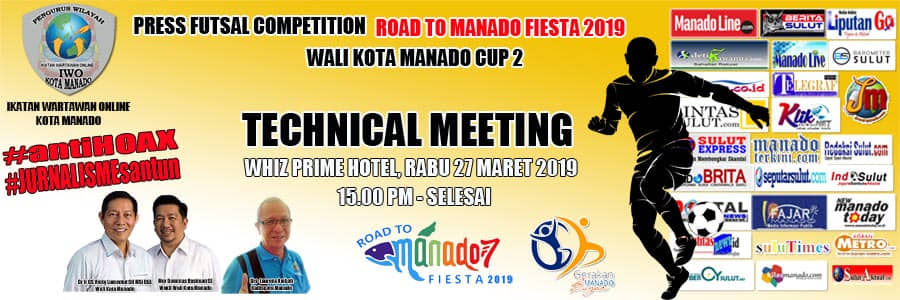 Press Futsal Competition ‘Road to Manado Fiesta 2019’, Besok Gelar Technical Meeting