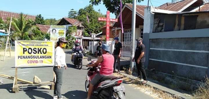 Cegah Covid-19, Lurah Batasi Pintu Masuk di Kelurahan Uwuran Dua