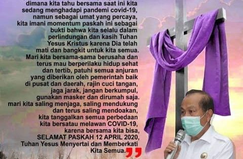 Momentum Paskah ditengah Pandemi Covid-19, Walikota Bitung ajak saling Jaga dan Mendoakan
