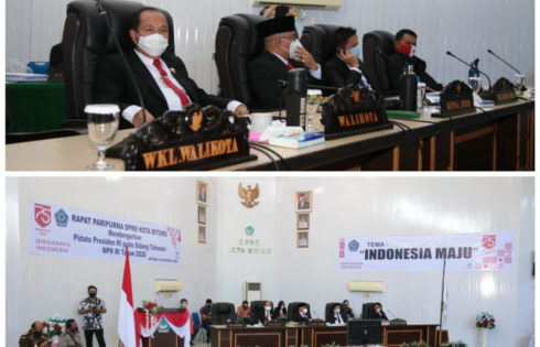 Rangkaian HUT RI, Wali Kota MJL Dengarkan Pidato Presiden