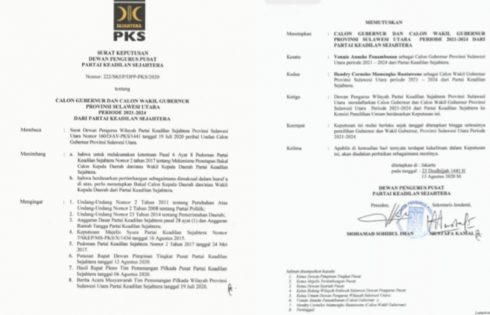 Pilkada Sulut, PKS Dukung VAP-HCMR