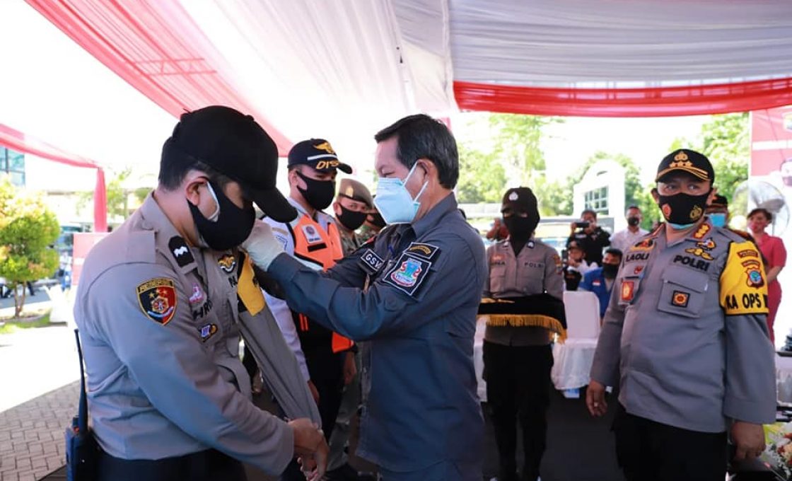 Gerakan sejuta masker Polres Manado, GSVL : Bersama putus mata rantai covid-19