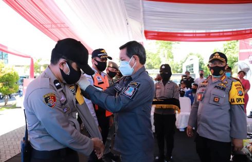 Gerakan sejuta masker Polres Manado, GSVL : Bersama putus mata rantai covid-19