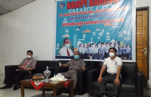 Pers Biro Bitung Ngopi Bareng Pjs Wali Kota