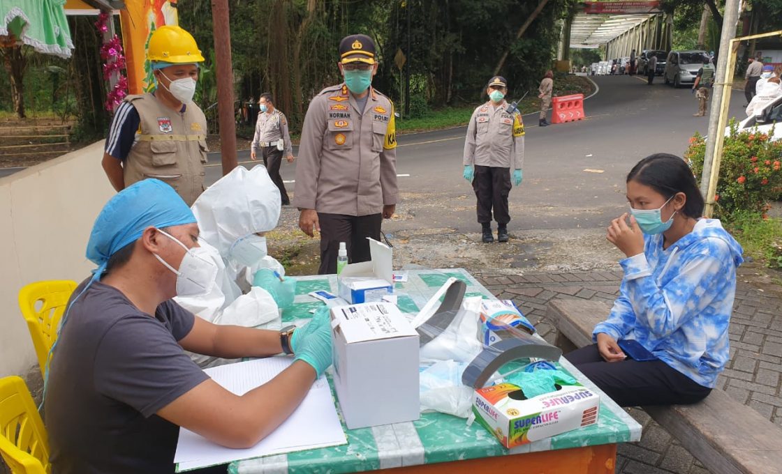 Kapolres Minsel Pimpin Langsung Ops Yustisi di Pos Lilin Perbatasan