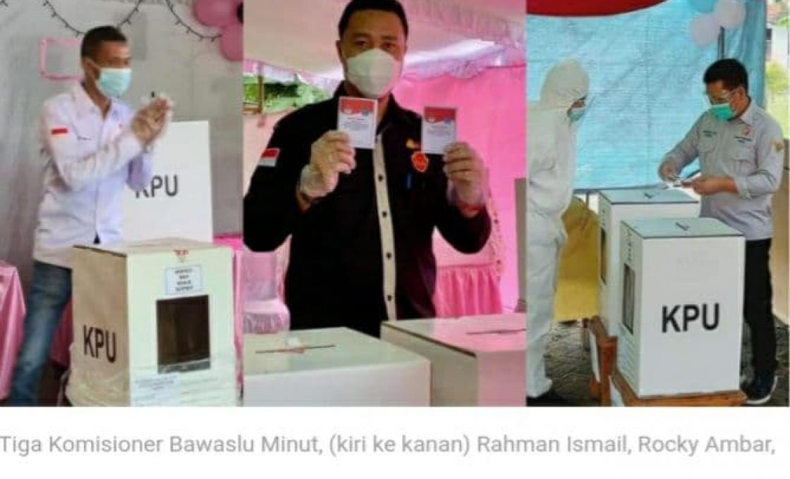 Taati Protap Covid-19, Tiga Komisioner Bawaslu Minut Gunakan Hak Pilih