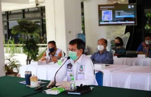 Walikota Manado ikuti Monev Program Pencegahan Korupsi bersama KPK RI melalui Zoom Meeting