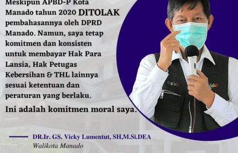 Usaha dan Kerja Keras Stop Penyebaran Covid+19, Walikota GSVL lantik Satgas Lingkungan di Kota Manado