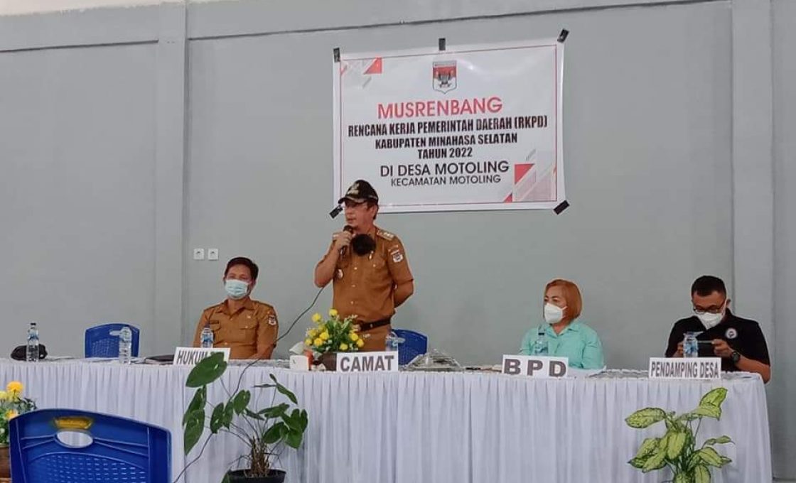 Pemdes Motoling Gelar Musrenbang RKPD Tahun Anggaran 2022