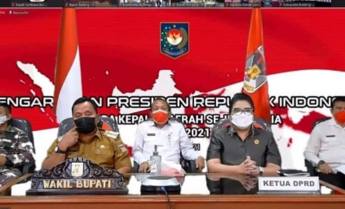 Bersama Forkopimda, Wabup RD Ikuti Rakor Dengan Jokowi