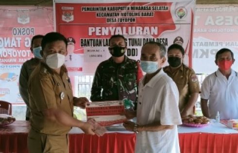 Pemdes Toyopon Salurkan BLT-DD Bulan Januari Kepada 115 KPM