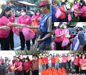 50 Tahun, PKK Provinsi Sulut Bagi-Bagi Bantuan ke Tukang Sampah