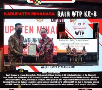 Minahasa Raih Opini WTP Delapan Kali Berturut-Turut