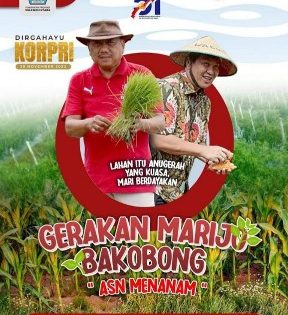 HUT KORPRI ke-51, Olly Dondokambey Canangkan Gerakan Marijo Bakobong dan ASN Menanam