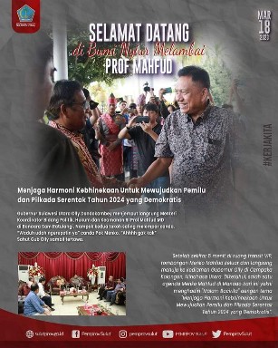 Jelang Pemilu, Menko Polhukam Mahfud MD hadiri Sarasehan Penguatan Ikatan Kebangsaan di Manado