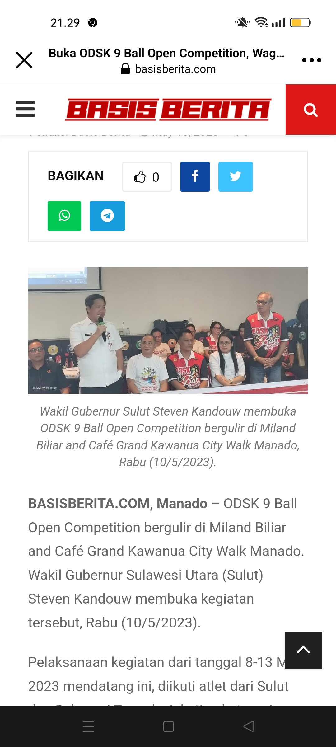 sulut, Steven Kandouw