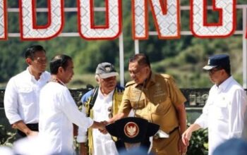 Resmikan Bendungan Lolak di Bolmong, Presiden Jokowi Didampingi Gubernur Sulut Olly Dondokambey Bersama Sejumlah Menteri