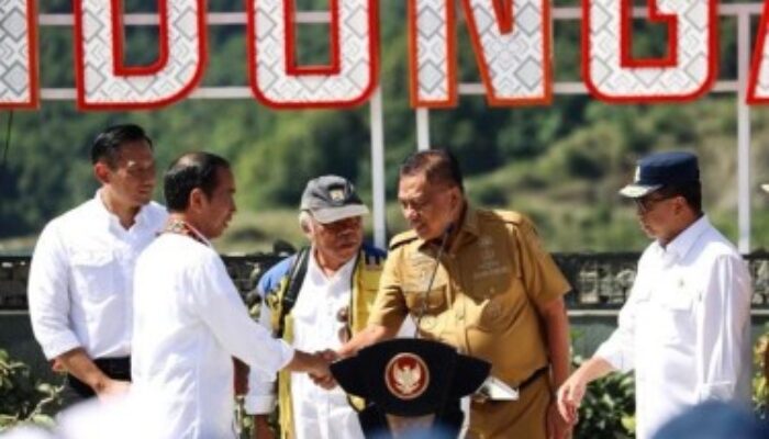 Resmikan Bendungan Lolak di Bolmong, Presiden Jokowi Didampingi Gubernur Sulut Olly Dondokambey Bersama Sejumlah Menteri