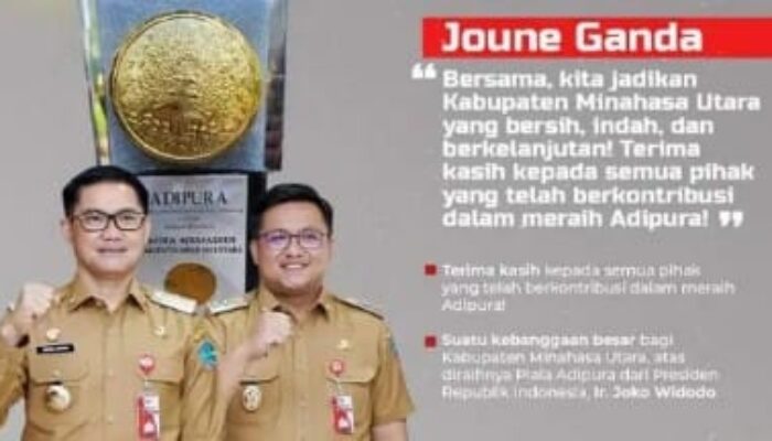 Joune Ganda – Kevin Lotulung Bawa Minahasa Utara Sabet Piala Adipura