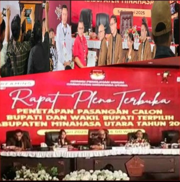 KPU Minut Tetapkan JG-KWL Bupati dan Wakil Bupati Terpilih 2024