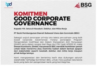 Menyambut Idul Fitri 1446 H, BSG Tegaskan Perkuat Komitmen Anti Gratifikasi