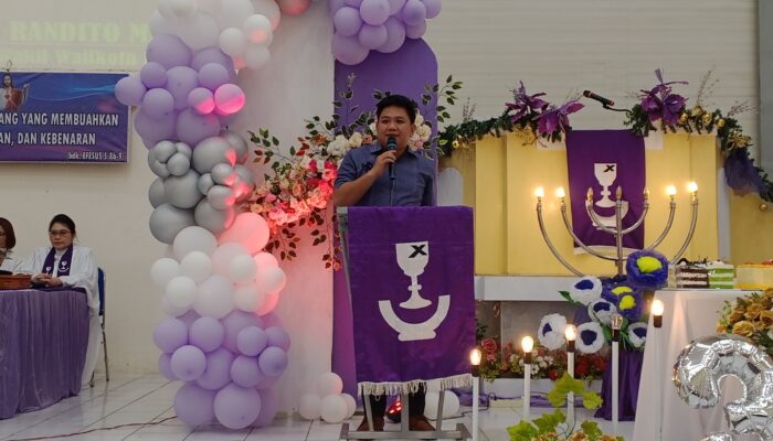 HUT ke 34 GMIM Paulus Apela Dua, Wawali Randito Maringka Sampaikan Permohonan Maaf Wali Kota Bitung Hengky Honandar