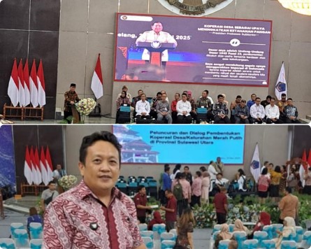 Penjabat Hukum Tua Desa Kumelembuai Hadiri Peluncuran Koperasi Merah Putih di Kantor Gubernur Sulut
