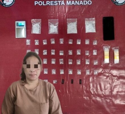 Memiliki 73 Gram Sabu, IRT Asal Tuminting Ditangkap Tim Satres Narkoba Polresta Manado