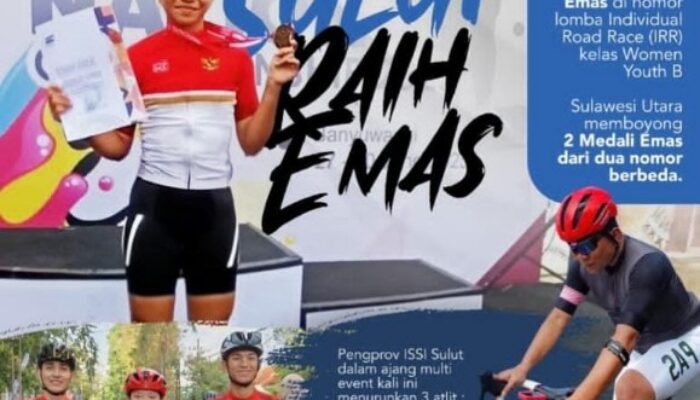 Harumkan Nama Sulawesi Utara, Jireh Waleleng Borong Dua Emas di Kejurnas Road Race National Championship 2025