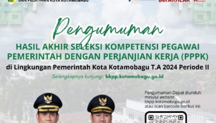 Hasil Seleksi P3K Tahap II Kotamobagu Resmi Diumumkan