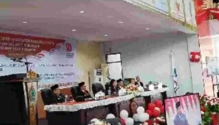 Ikuti Rapat Paripurna DPRD, Bupati dan Wabup Minut Apresiasi Pidato Kebangsaan Presiden Prabowo