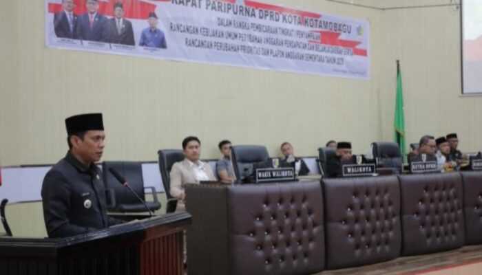 Wali Kota Kotamobagu Weny Gaib Sampaikan Rancangan Perubahan KUA dan PPAS 2025