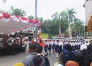 Ratusan Siswa SMP dan SMA Antusias Ikuti Lomba Gerak Jalan Semarak HUT RI di Kota Bitung
