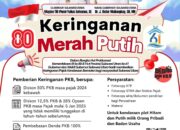 Canangkan Rangkaian HUT RI ke-80, Gubernur Yulius Selvanus Luncurkan Program “Keringanan Pajak Merah Putih”