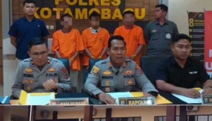 Polres Kotamobagu Tangkap 3 Tersangka Sindikat Penggelapan Kendaraan Lintas Daerah